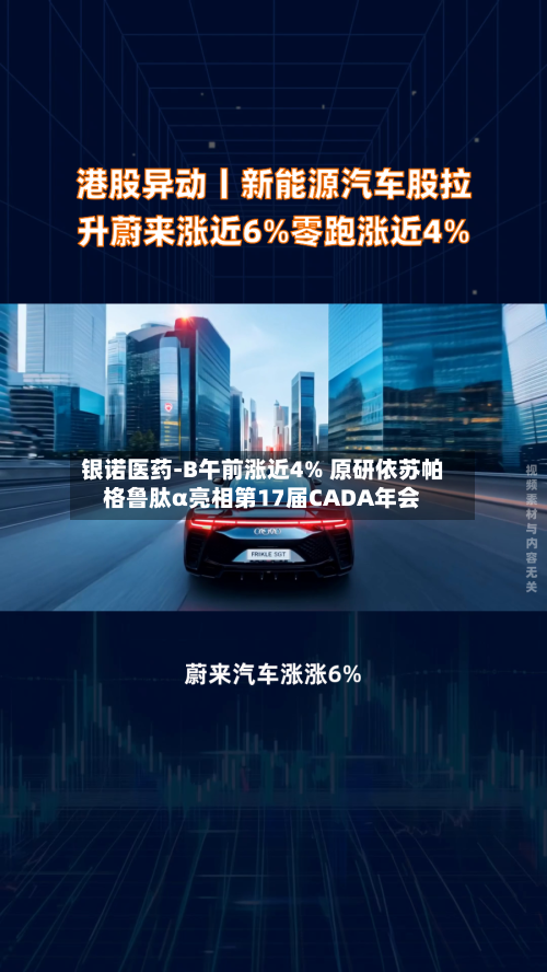 银诺医药-B午前涨近4% 原研依苏帕格鲁肽α亮相第17届CADA年会