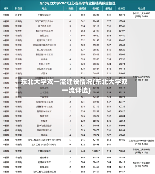 东北大学双一流建设情况(东北大学双一流评选)-第3张图片