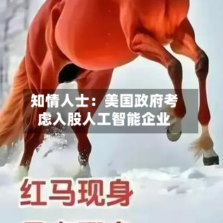 知情人士：美国政府考虑入股人工智能企业