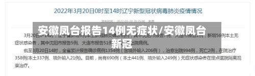 安徽凤台报告14例无症状/安徽凤台新冠-第2张图片