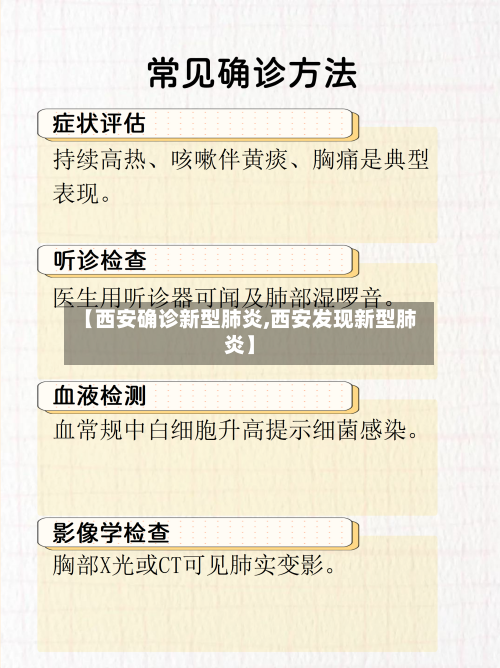 【西安确诊新型肺炎,西安发现新型肺炎】
